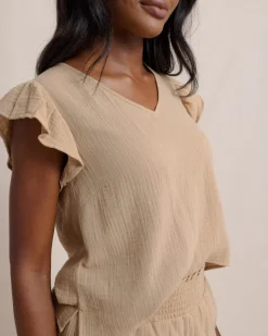 Arden Ruffle Sleeve Top