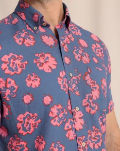 Blossom Bliss Linen Rayon Short Sleeve Sport Shirt