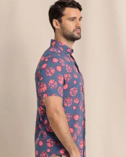 Blossom Bliss Linen Rayon Short Sleeve Sport Shirt