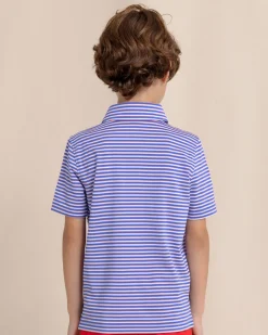Boys Driver Caravel Stripe Performance Polo