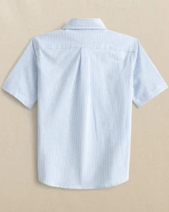 Boys Folly Field Seersucker Short Sleeve Sport Shirt