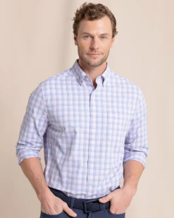 Burkes Beach Plaid Intercoastal Long Sleeve Sport Shirt