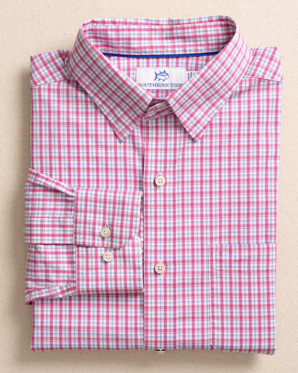 Charleston Broad Creek Plaid Long Sleeve Sport Shirt