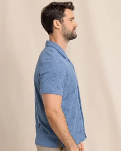 Crystal Beach Terry Short Sleeve Camp Shirt