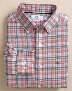 Emerald Shores Plaid Headland Long Sleeve Sport Shirt