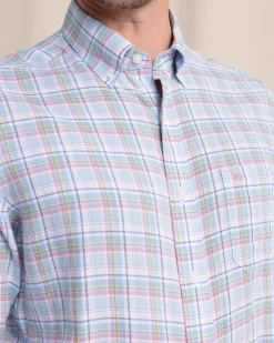 Emerald Shores Plaid Headland Long Sleeve Sport Shirt