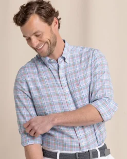 Emerald Shores Plaid Headland Long Sleeve Sport Shirt