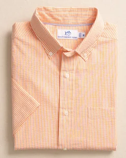 Folly Field Stripe Seersucker Short Sleeve Sport Shirt