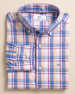Gaspee Plaid Intercoastal Long Sleeve Sport Shirt