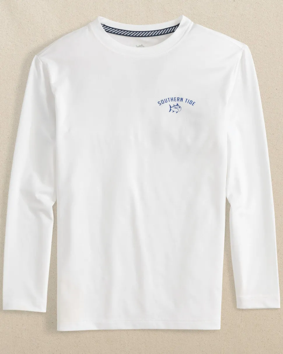 Kids Palms and Skipjacks Long Sleeve Performance T-Shirt