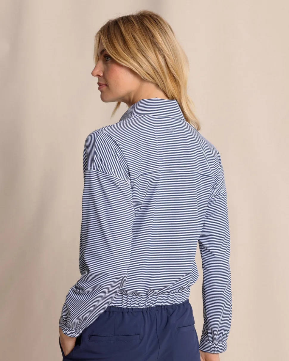 Kira Half Zip Stripe Pullover