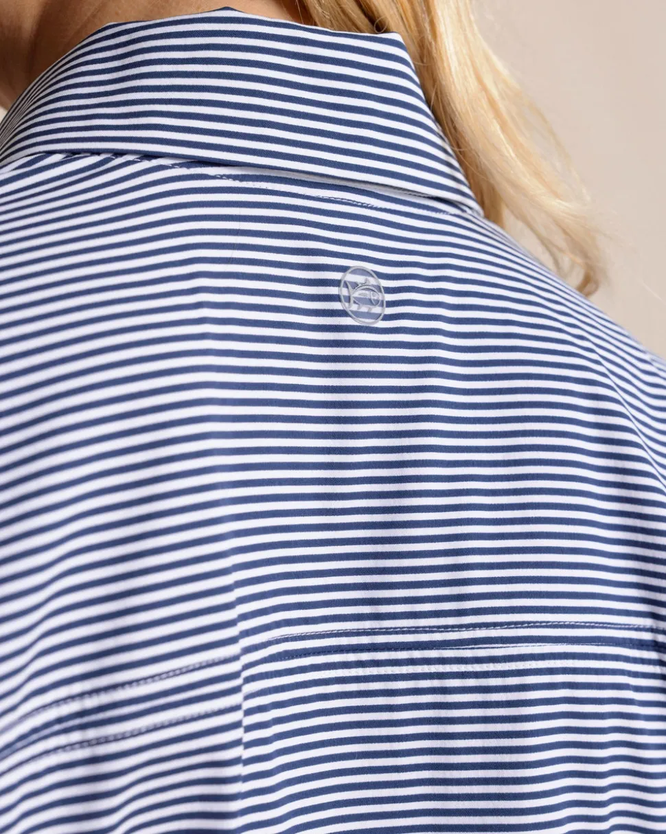 Kira Half Zip Stripe Pullover