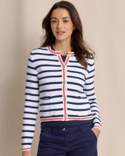 Marlene Striped Button Front Cardigan