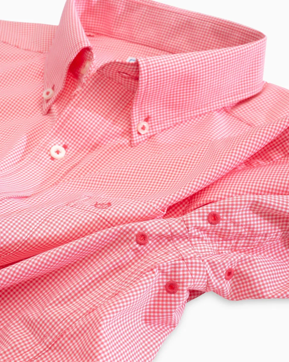 Micro Gingham Intercoastal Performance Sport Shirt