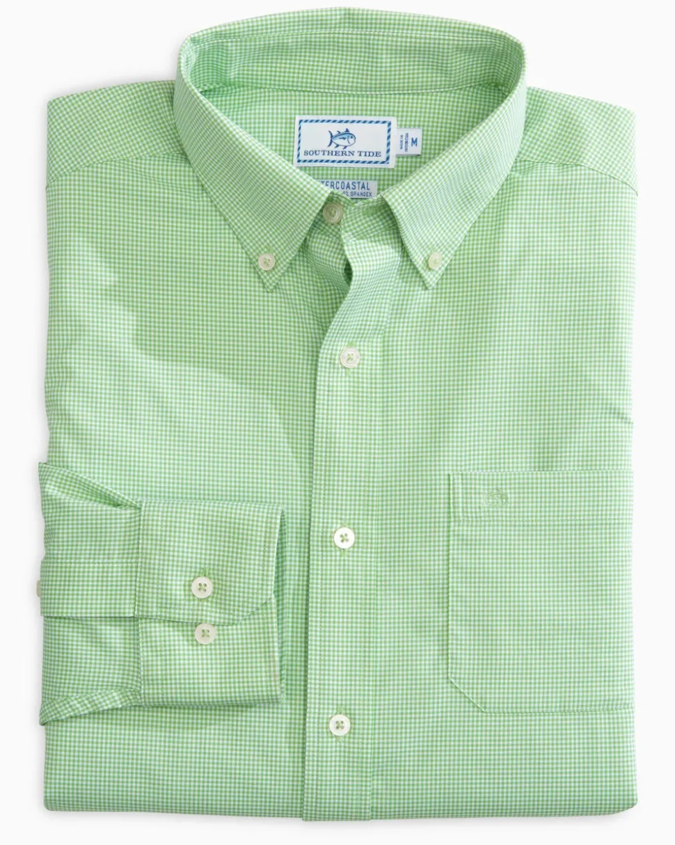 Micro Gingham Intercoastal Performance Sport Shirt