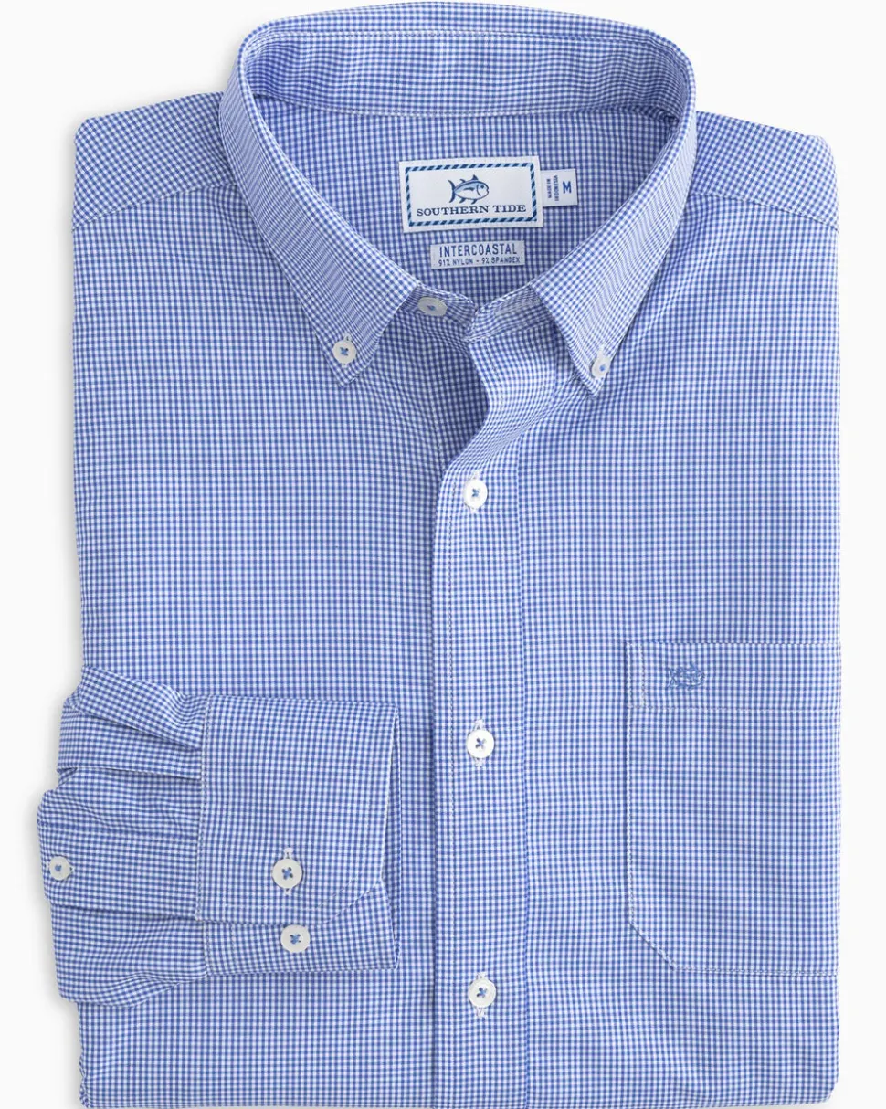 Micro Gingham Intercoastal Performance Sport Shirt