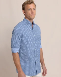 Pop Lock and Dock It Intercoastal Long Sleeve Sport Shirt