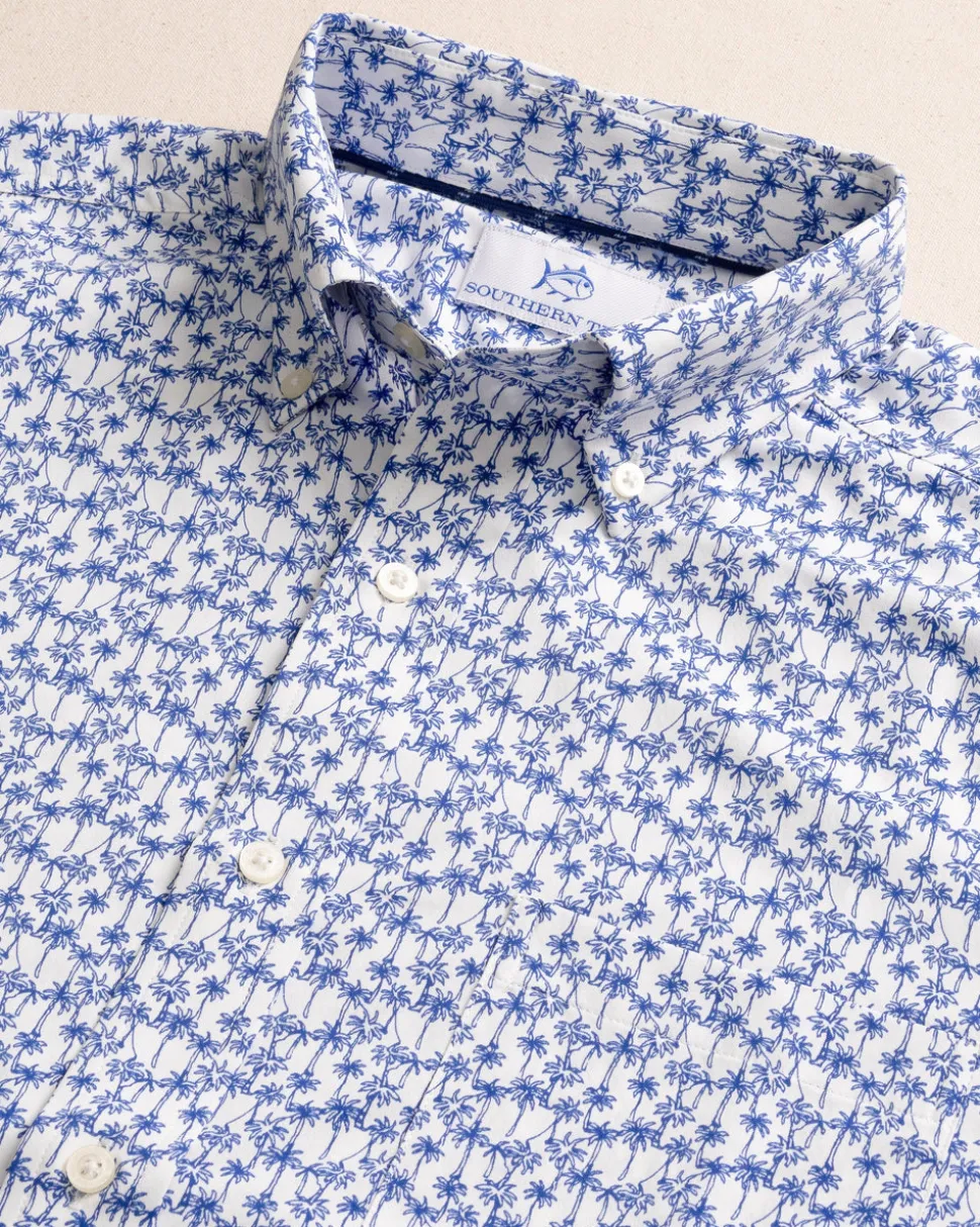 Talk To The Palm Intercoastal Short Sleeve Sport Shirt
