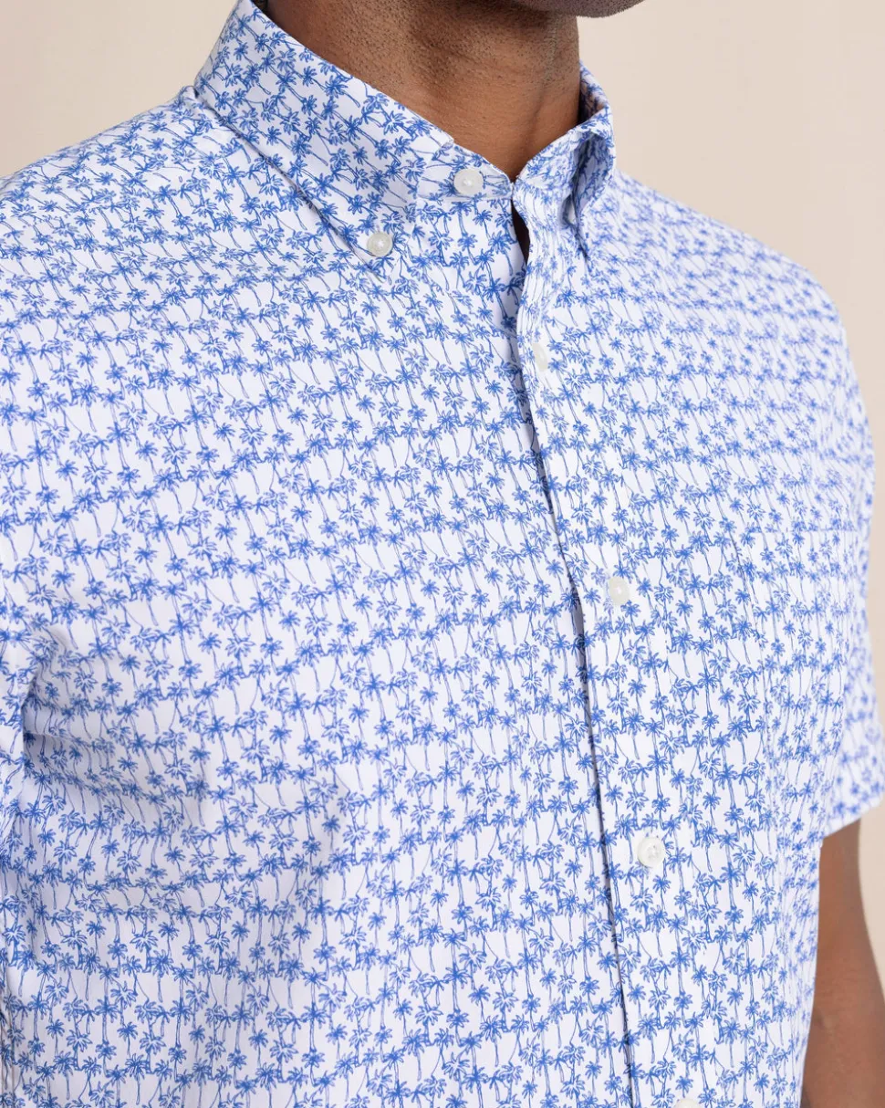 Talk To The Palm Intercoastal Short Sleeve Sport Shirt
