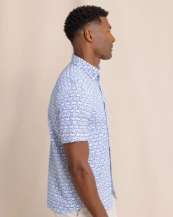 Talk To The Palm Intercoastal Short Sleeve Sport Shirt