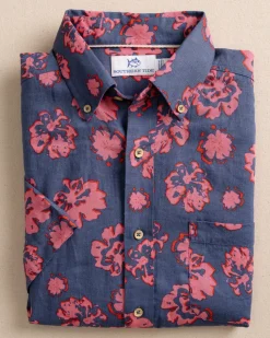 Blossom Bliss Linen Rayon Short Sleeve Sport Shirt