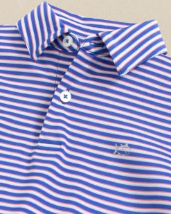 Boys Driver Caravel Stripe Performance Polo