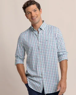 brrr°® Intercoastal Glenmoor Plaid Long Sleeve Sport Shirt