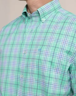 River Point Plaid Intercoastal Long Sleeve Sport Shirt